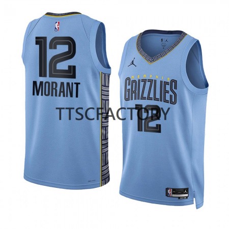 Canotte Uomo Memphis Grizzlies Ja Morant 12 Jordan 2022-23 Statement Edition Blu Swingman